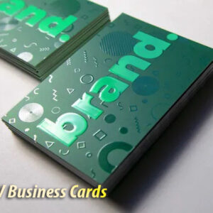 business card with spot uv