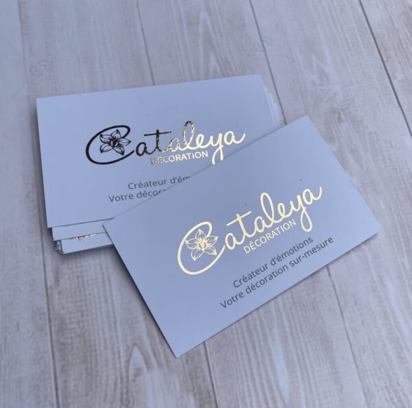 Gold foiling business cards