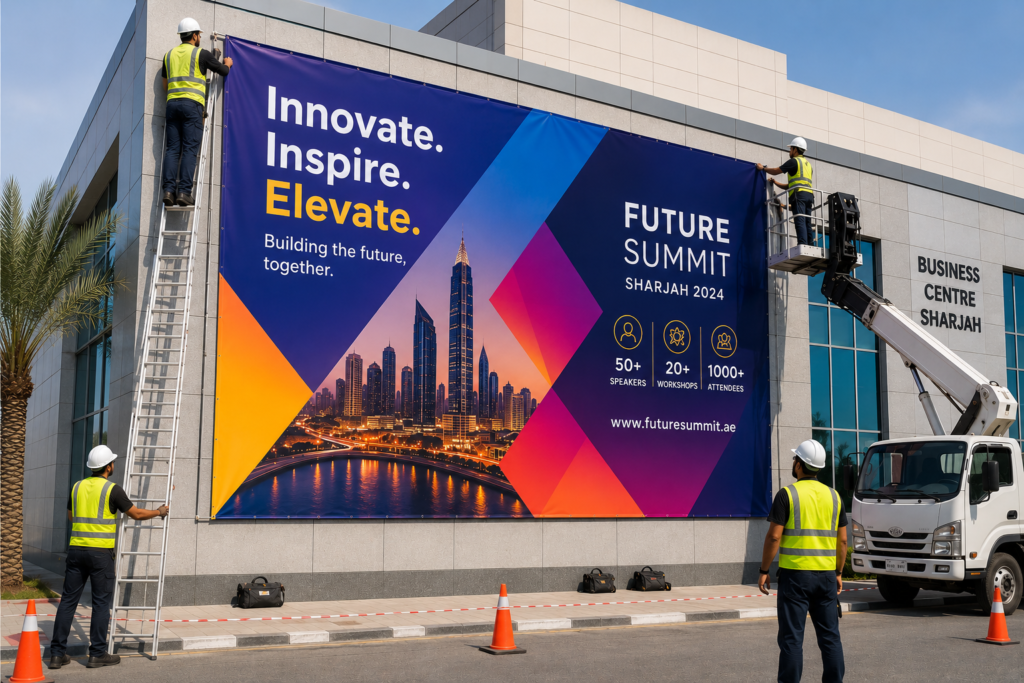 large format banner printing Sharjah Dubai