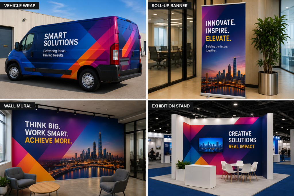 Large format printing services UAE examples from Color Spot Sharjah