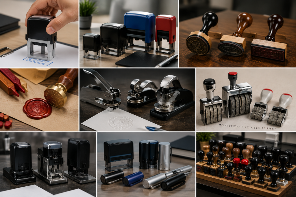 Custom stamp making services Dubai Sharjah collage