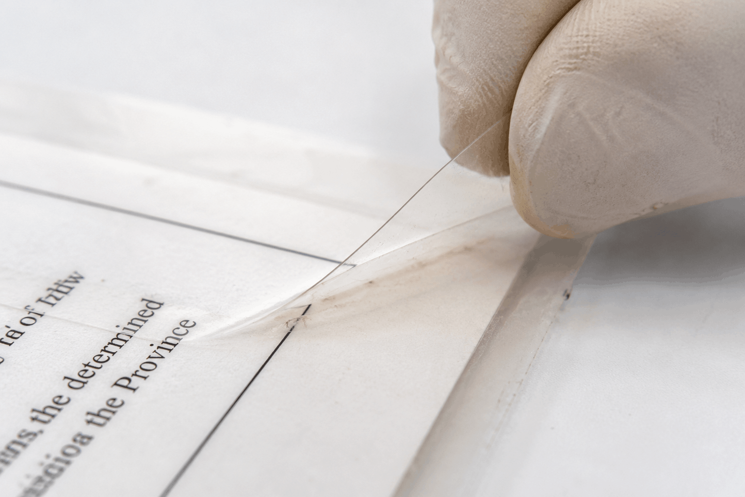 Slow careful lamination peeling
