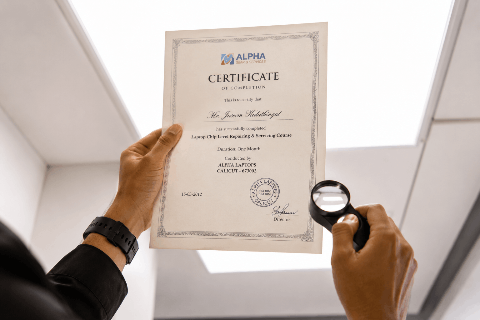 Final quality inspection of restored document