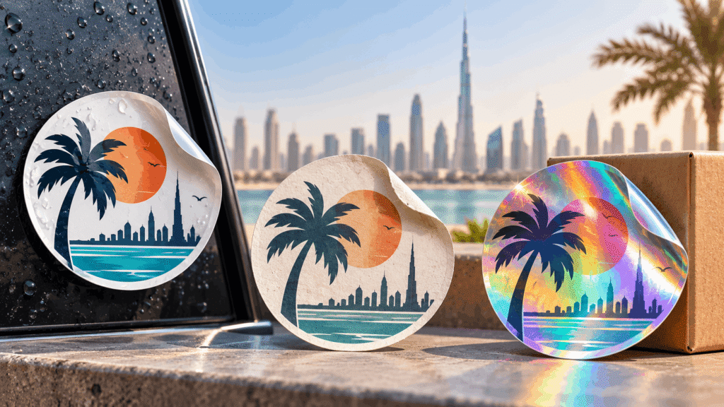 Vinyl vs Paper vs Holographic Stickers: Dubai Guide